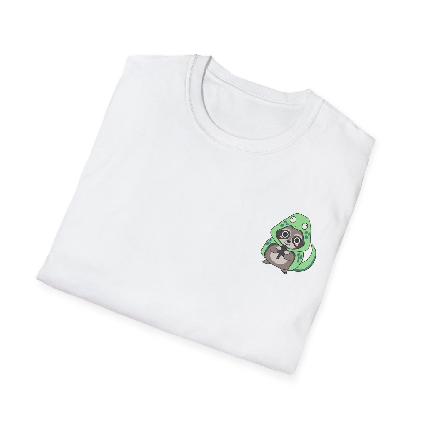 Raccoon in Dino Hoodie Funny Graphic Tee | Trash Panda Dinosaur Streetwear T-Shirt