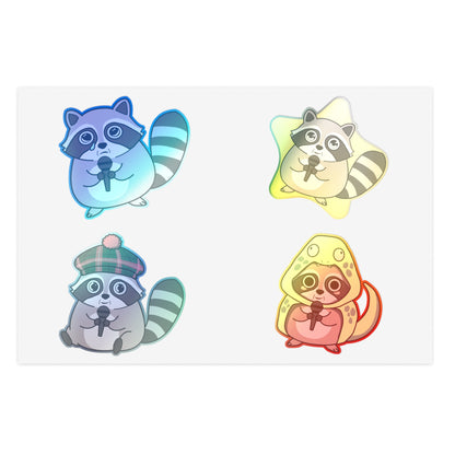 Raccoon's Got Talent Sticker Sheet Vol 2 | Funny Trash Panda Costume Decal Pack