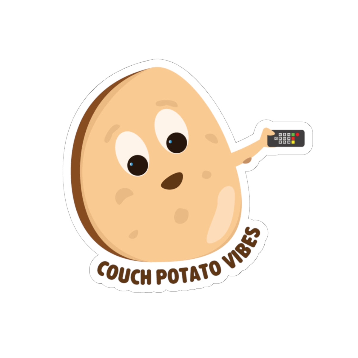Couch Potato Vibes Funny Sticker | Cute Laptop & Water Bottle Vinyl Decal