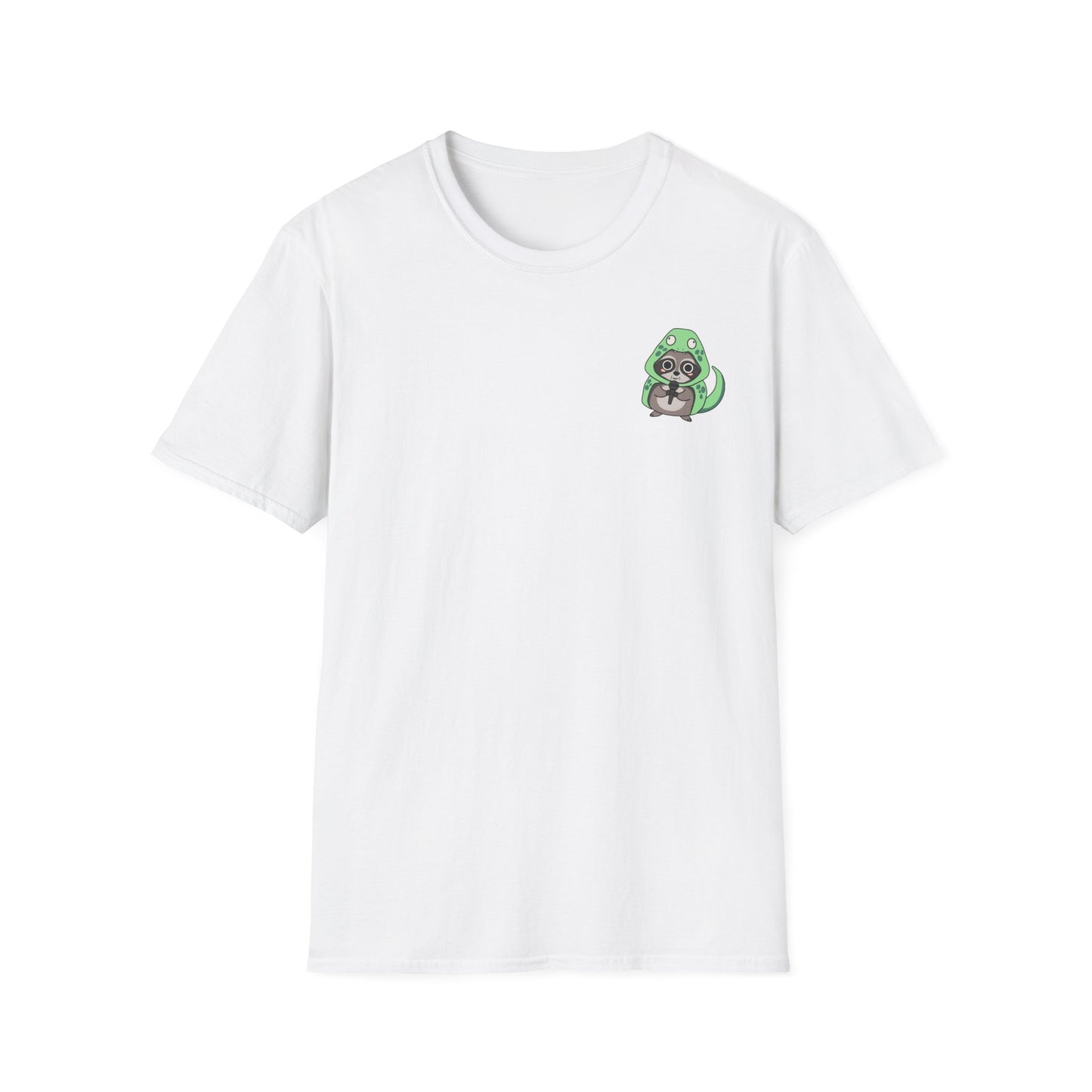 Raccoon in Dino Hoodie Funny Graphic Tee | Trash Panda Dinosaur Streetwear T-Shirt