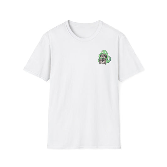 Raccoon in Dino Hoodie Funny Graphic Tee | Trash Panda Dinosaur Streetwear T-Shirt