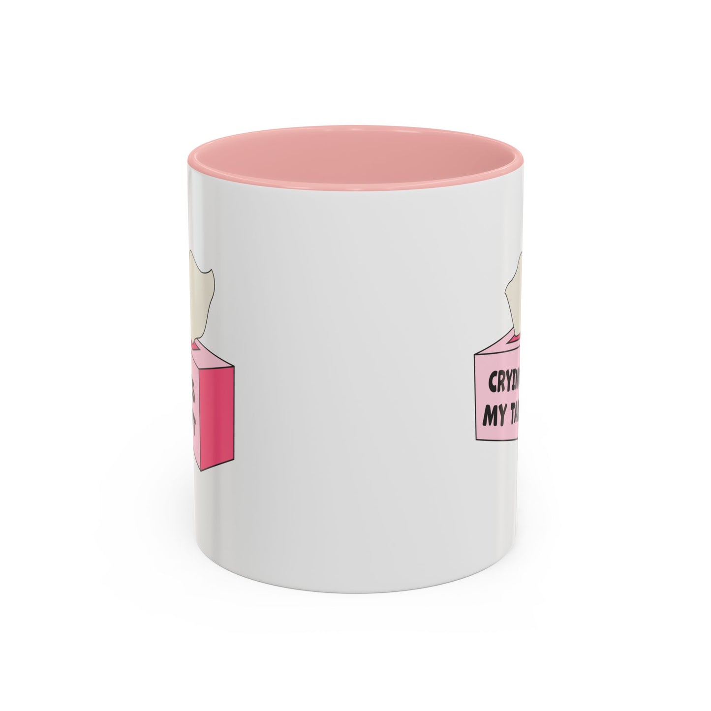 Crying Is My Talent Funny Pink Accent Mug | Cute Relatable Tissue Box Gift
