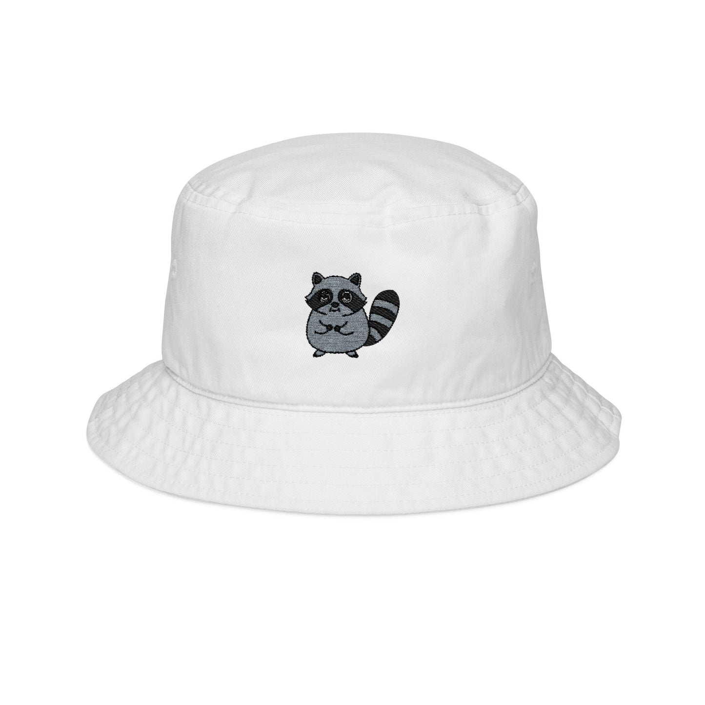 Chaos Raccoon Embroidered Bucket Hat | Funny Trash Panda Streetwear Hat