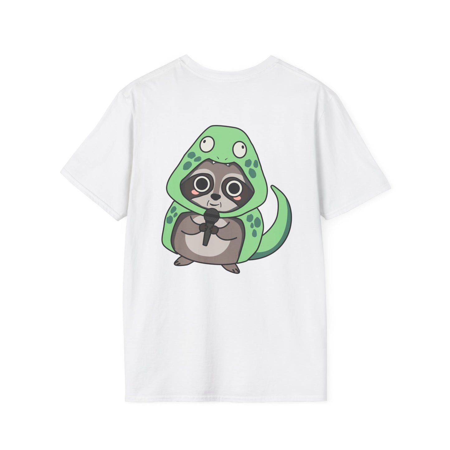 Raccoon in Dino Hoodie Funny Graphic Tee | Trash Panda Dinosaur Streetwear T-Shirt