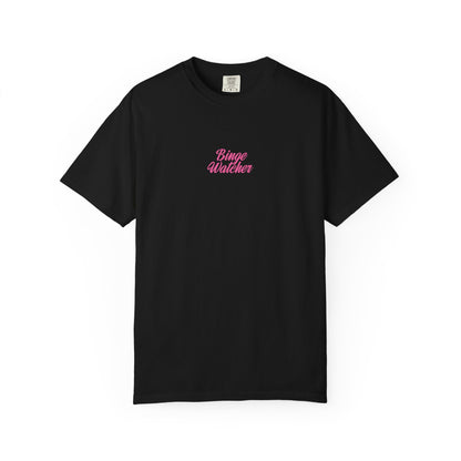 Binge Watcher Graphic Shirt – Pink Retro Television Aesthetic