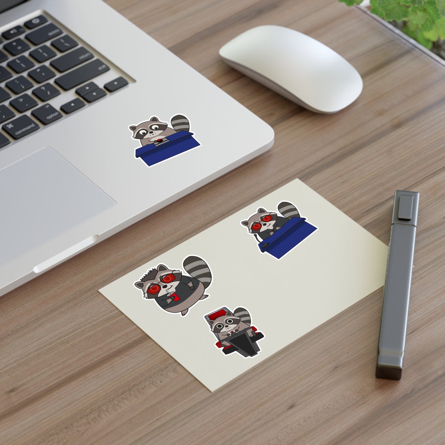 Raccoon's Got Talent Sticker Sheet | Funny Trash Panda Character Decal Pack
