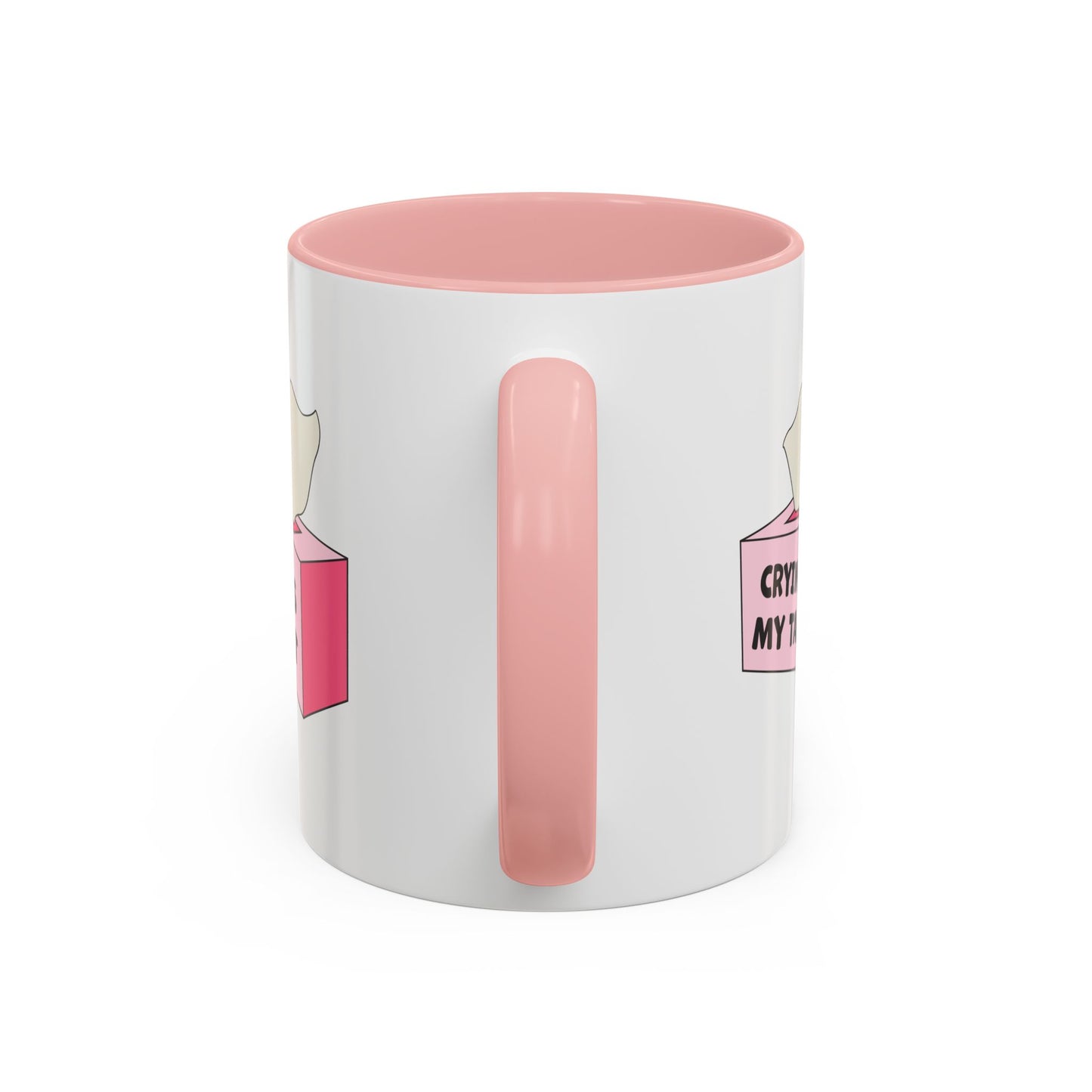 Crying Is My Talent Funny Pink Accent Mug | Cute Relatable Tissue Box Gift