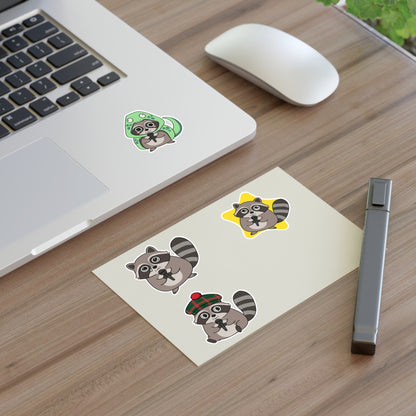 Raccoon's Got Talent Sticker Sheet Vol 2 | Funny Trash Panda Costume Decal Pack