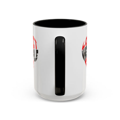 Funny Sarcastic Heart Coffee Mug | Love It When People Fail (jk) Accent Mug