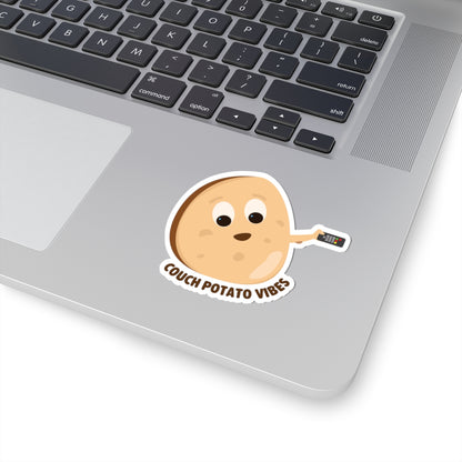 Couch Potato Vibes Funny Sticker | Cute Laptop & Water Bottle Vinyl Decal