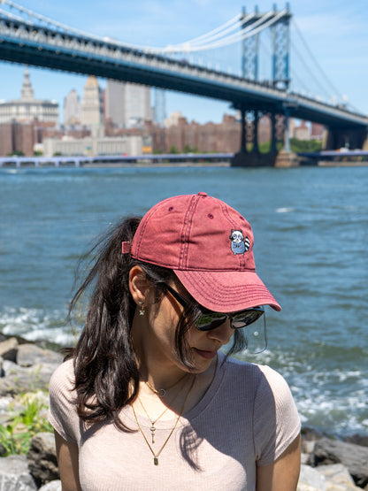 Vintage Raccoon Embroidered Baseball Cap | Washed Cotton Dad Hat