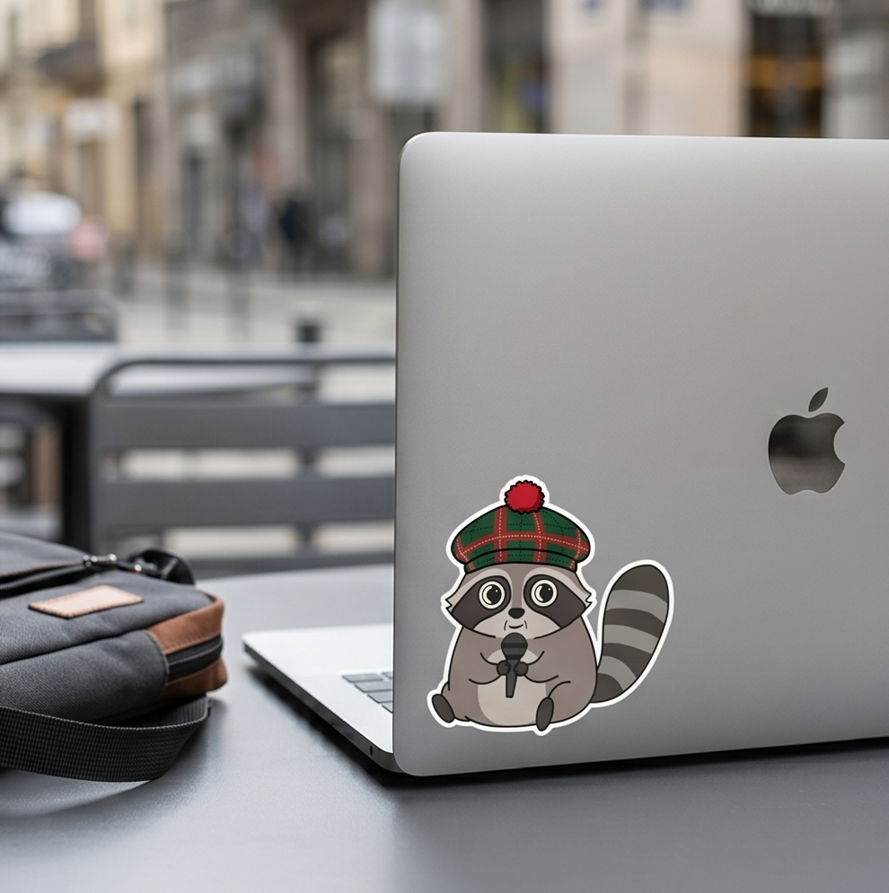 Raccoon's Got Talent Sticker Sheet Vol 2 | Funny Trash Panda Costume Decal Pack